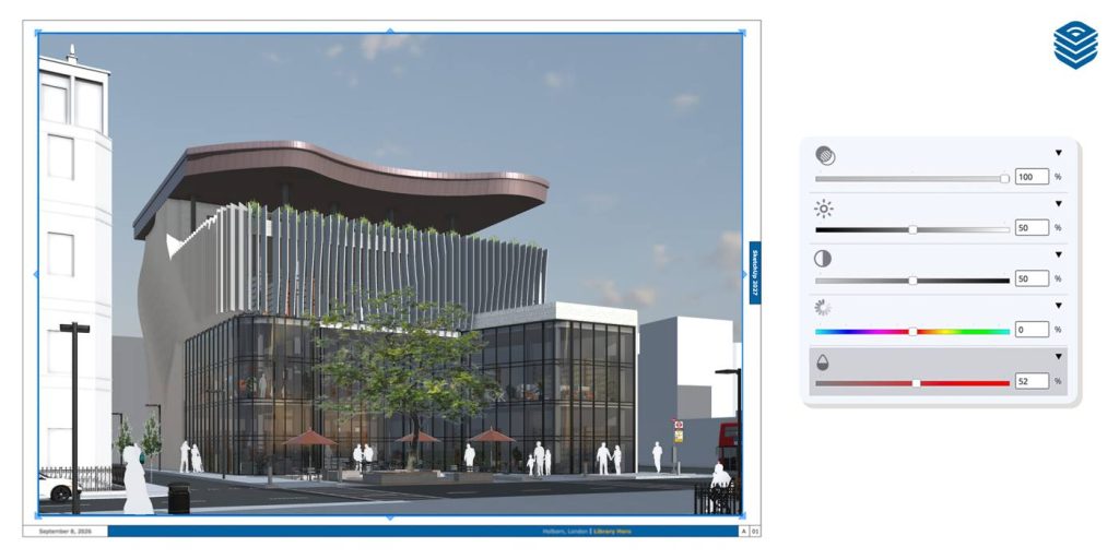SketchUp 2027 LayOut vaizdų koregavimas